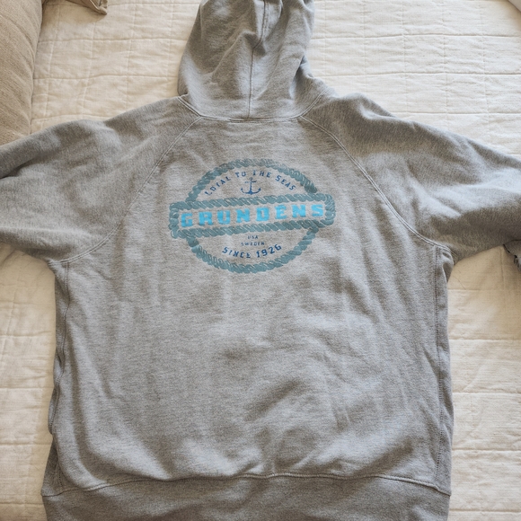 Grundens Gray Hoodie Sz L - Picture 1 of 7